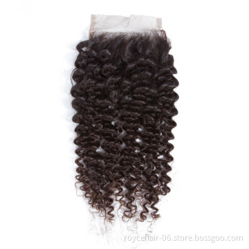 Peruvian Hair  Brazilian Deep Wave Transparent Lace Closure With Highlighted Invisible Closure
